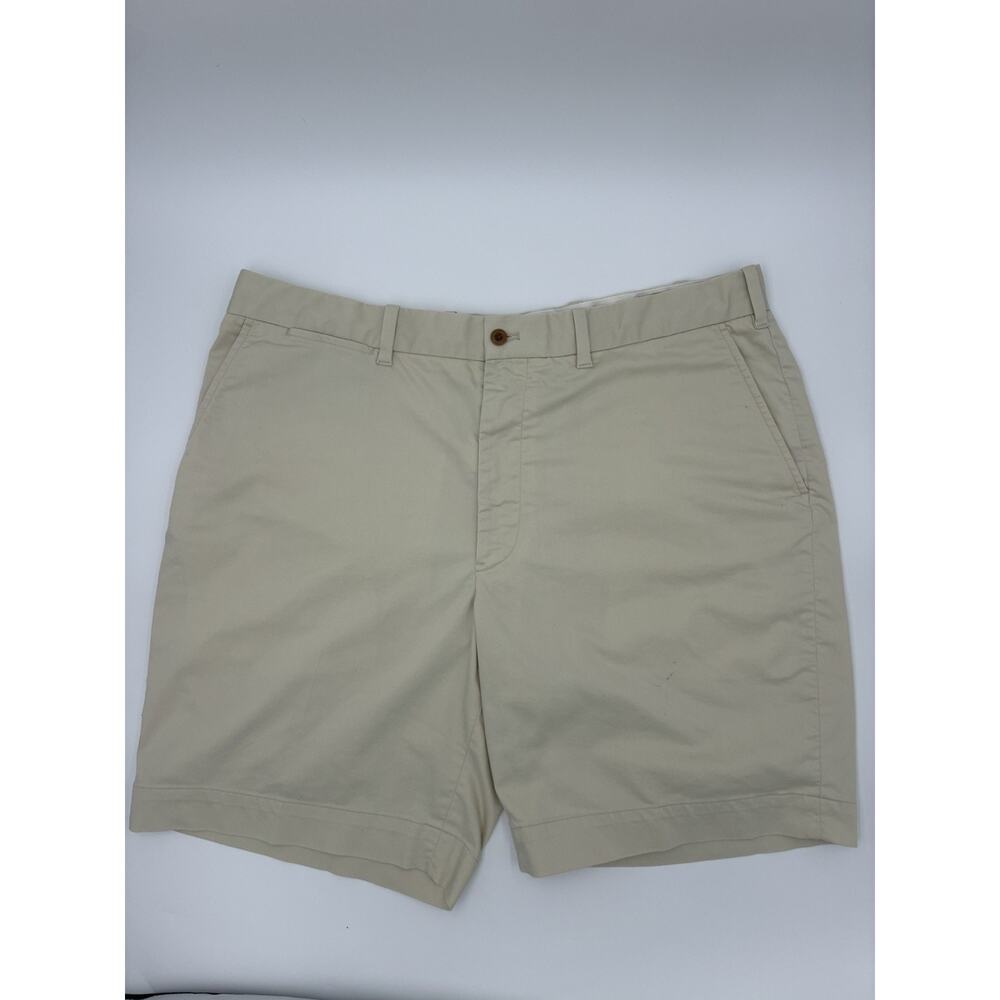 Polo Golf Ralph Lauren Chino Shorts Beige Classic Fit 9" Inseam Zip Logo Men